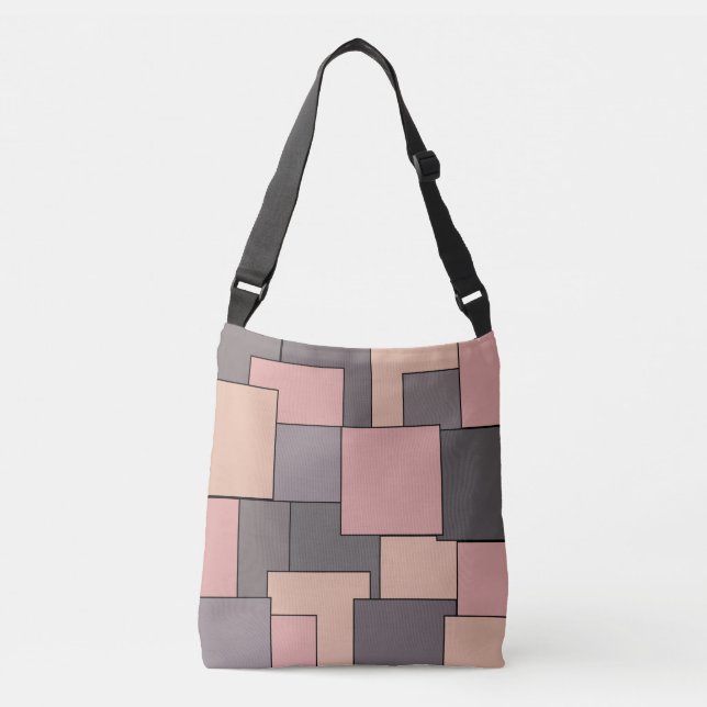 Sac Ajustable Motif géométrique rose violet (Devant)