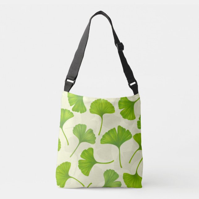 Sac Ajustable Motif Ginkgo sur blanc (Devant)