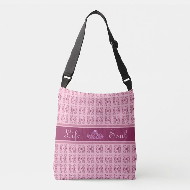 Sac Ajustable Motif hélicoïdal et diadème éditable en or rose (Devant)