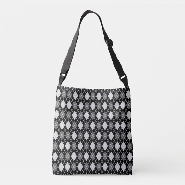 Sac Ajustable Motif Jacquard noir et gris sans joint (Dos)