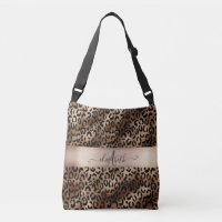 Motif léopard Bronze Noir Monogramme