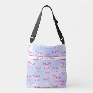 Sac Ajustable Motif licorne rose mignon nom personnalisé