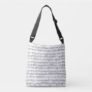 Sac Ajustable Motif noir et blanc de musique de feuille