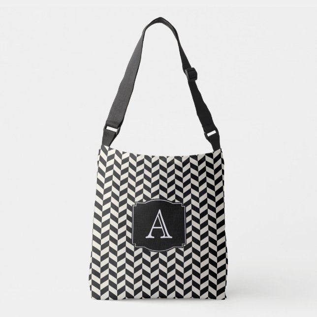 Sac Ajustable Motif noir et blanc rétro (Devant)
