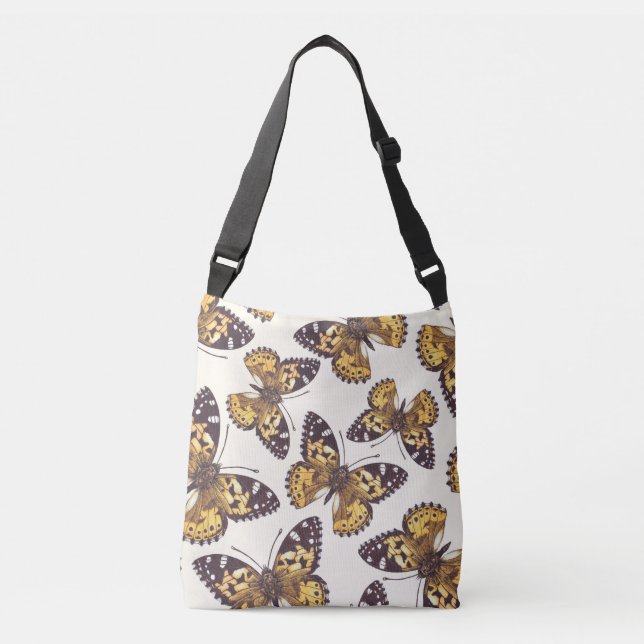 Sac Ajustable Motif papillon de femme peinte (Devant)