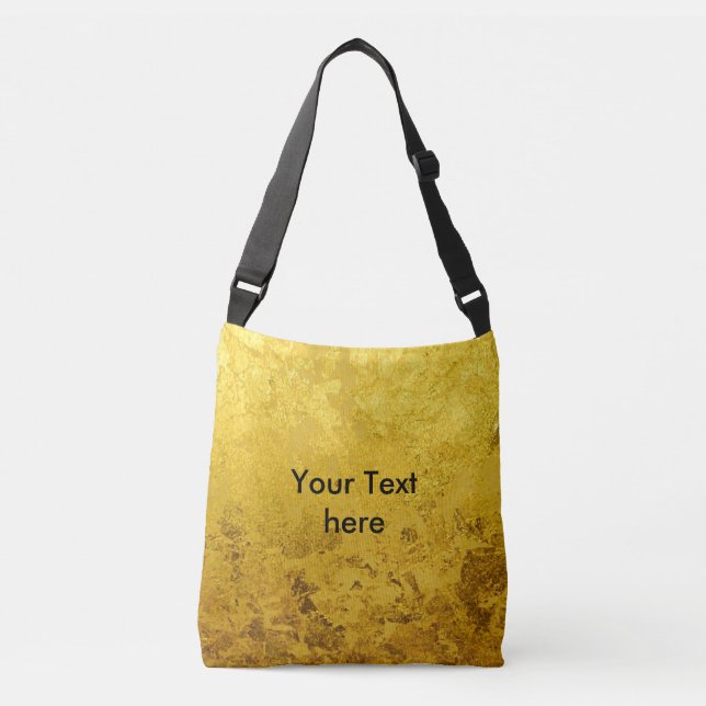 Sac Ajustable Motif PURE FEUILLE D'OR + votre texte / photo (Devant)