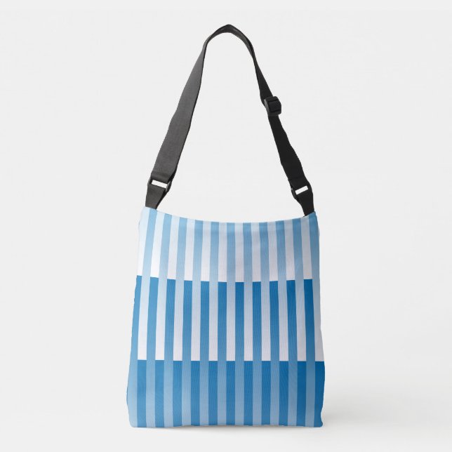 Sac Ajustable Motif rayé bleu blanc (Devant)