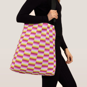 Sac Ajustable Motif rayé rose jaune orange