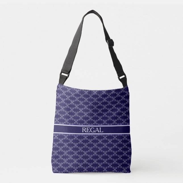 Sac Ajustable Motif spirale élégant et sans couture sur fond ble (Devant)