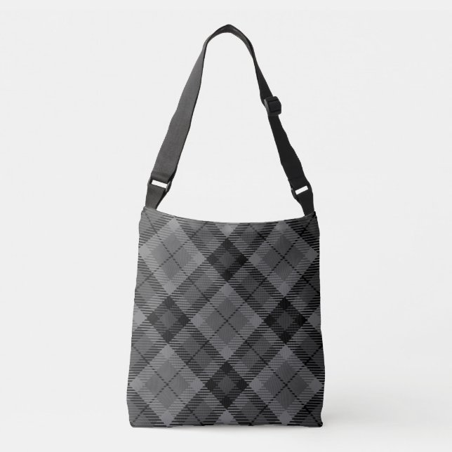 Sac Ajustable Motif Tartan gris noir (Devant)