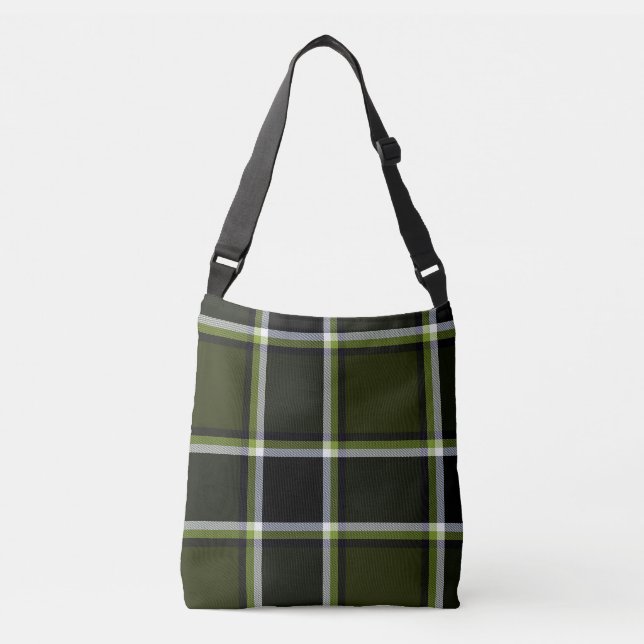 Sac Ajustable Motif Tartan Plaid Camouflage moderne (Devant)