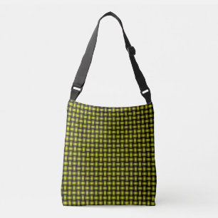 Sac Ajustable Motif Tissé Jaune Noir