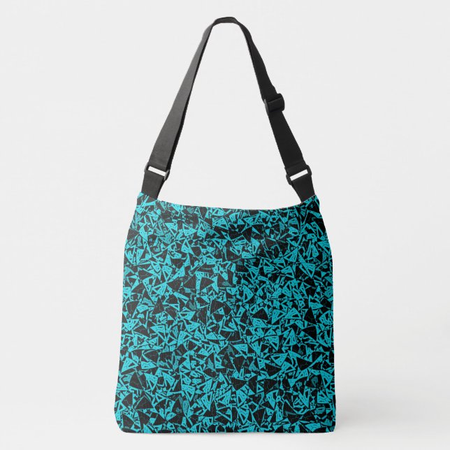 Sac Ajustable Motif Triangle Noir Sarcelle (Devant)