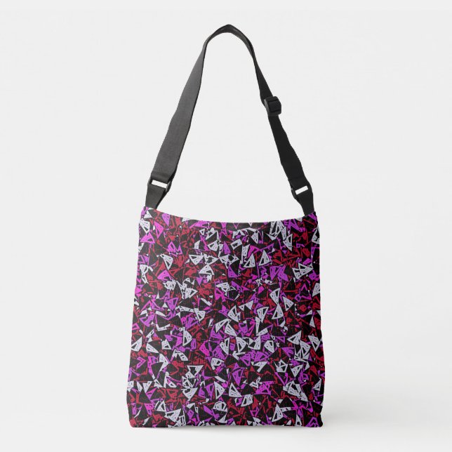 Sac Ajustable Motif Triangle Rouge Violet (Devant)