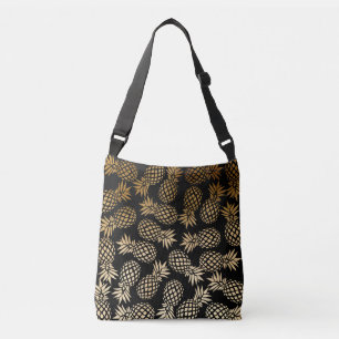 Sac Ajustable motif tropical d'ananas d'or élégant de faux