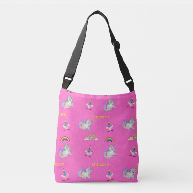 Sac Ajustable Motif Unicorne rose (Devant)