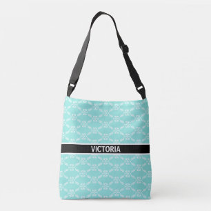Sac Ajustable Motif vectoriel élégant en spirale sur turquoise