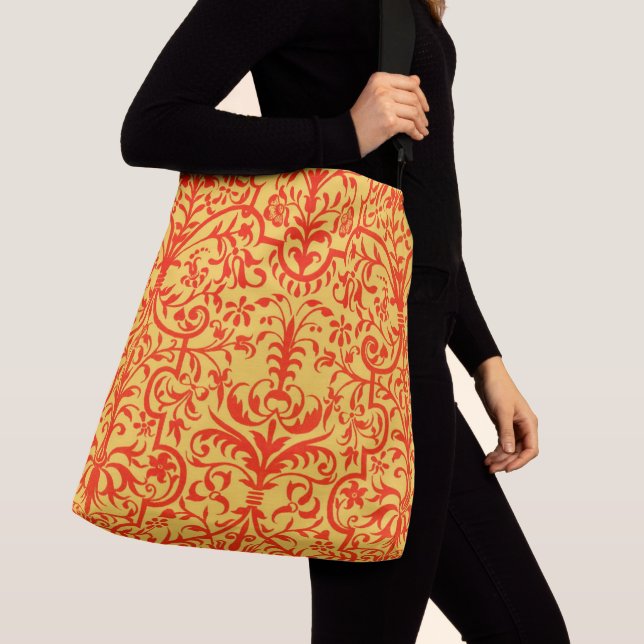 Sac Ajustable Motif victorien orange (De près)