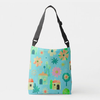 Sac Ajustable Motif Village Floral Fantaisiste