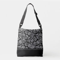 Motif Vintage en argent noir et métal