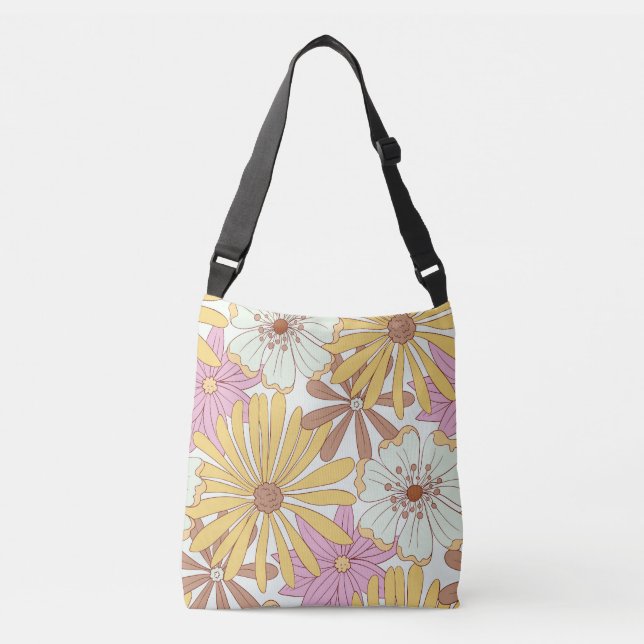 Sac Ajustable Motifs Floraux Rétro Sauvages (Devant)
