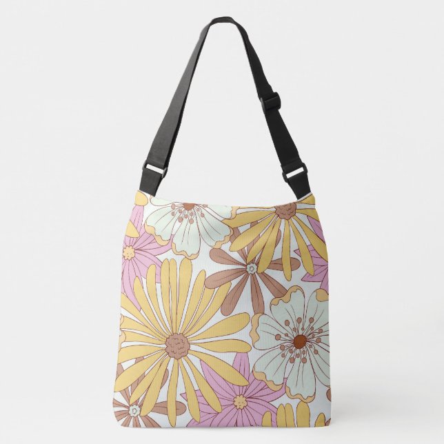 Sac Ajustable Motifs floraux rétro-sauvages (Devant)