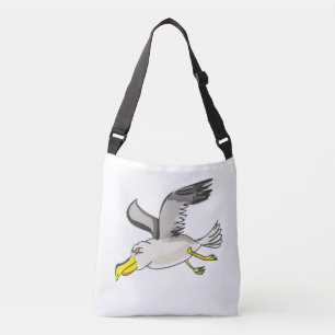 Sac Ajustable Mouette caricaturale volant au-dessus de la tête