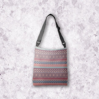 Sac Ajustable Multicolore tribal géométrique en tissu de boue