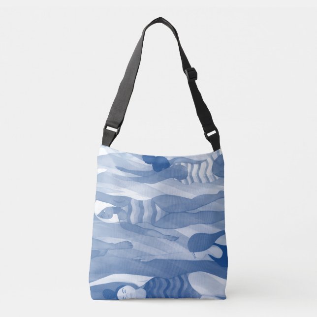 Sac Ajustable Nage dans des nuances de bleu (Devant)