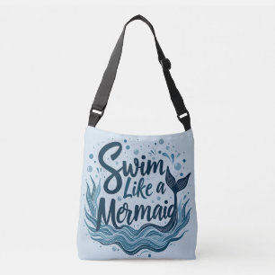 Sac Ajustable Nager comme une sirène Whimsical Ocean Cote Art