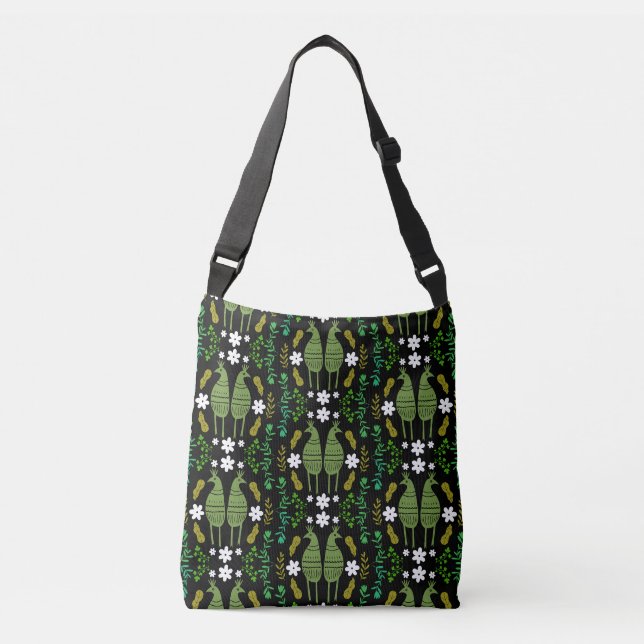Sac Ajustable Naïve Nature Rustique Oiseau Art populaire (Devant)