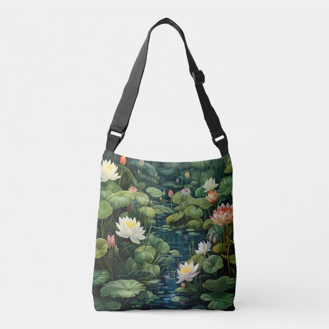 Sac Ajustable Nature Lotus Water Lily Pond Paysage (Devant)