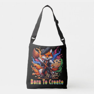 Sac Ajustable Né pour créer un artiste renard peintre mascot col