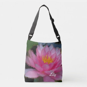 Sac Ajustable Nénuphar rose personnalisé de fleur de Lotus