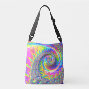 Sac Ajustable Neon Arc-en-ciel Spiral Fractal Art numérique Abst