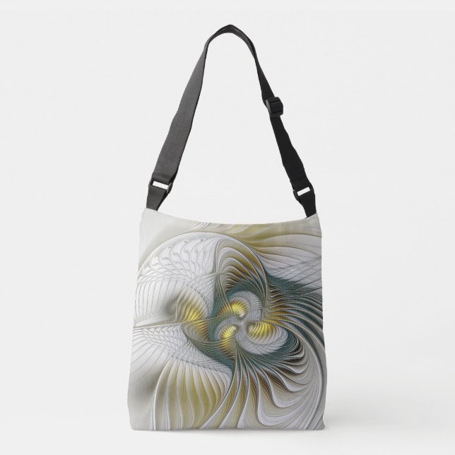 Sac Ajustable Nobly Golden Turquoise Imaginaire Fractal Art (Devant)