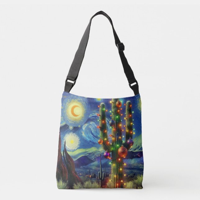 Sac Ajustable Noël dans le désert Sud-Ouest Saguaro Cactus (Devant)