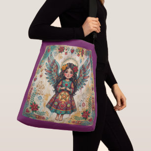 Sac Ajustable Noël d'art populaire ange vintage