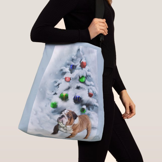 Sac Ajustable Noël de Bulldog anglais (De près)