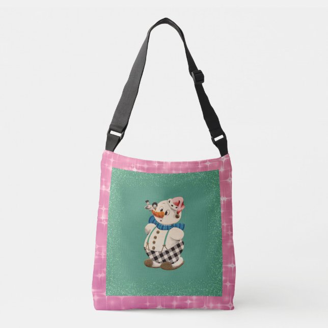Sac Ajustable Noël de Snowman Vintage (Devant)