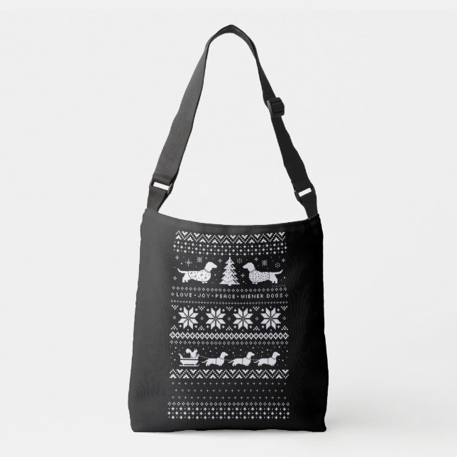 Sac Ajustable Noël des Dachshunds (Devant)