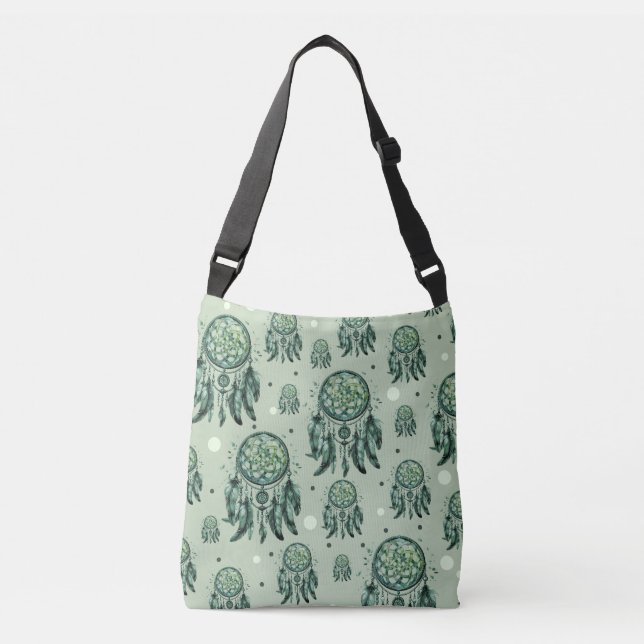 Sac Ajustable Nœud celtique attrape-rêves vert (Devant)