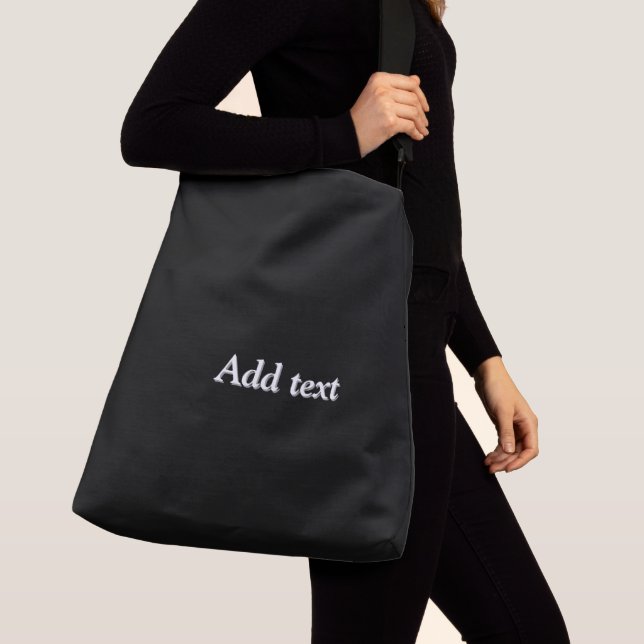 Sac Ajustable Noir avec texte blanc (De près)