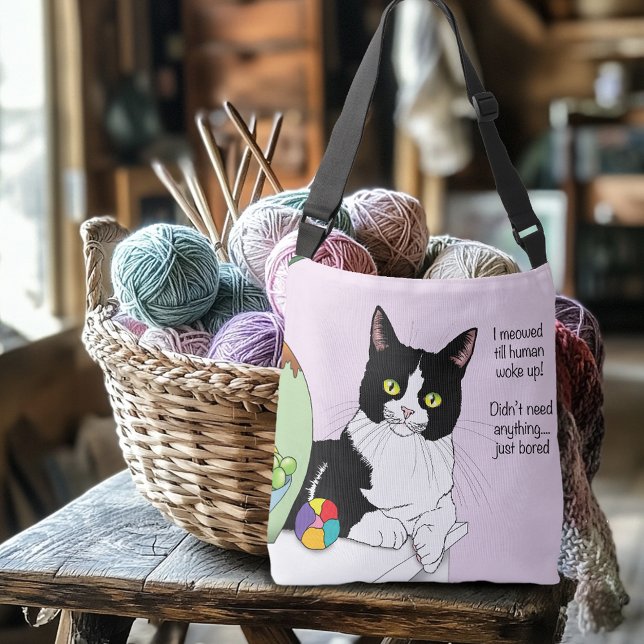 Sac Ajustable Noir Blanc Tuxedo Funny Chat (Créateur téléchargé)