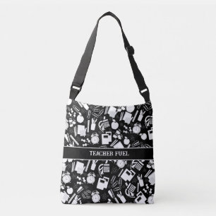 Sac Ajustable noir et blanc Fournitures scolaires Motif