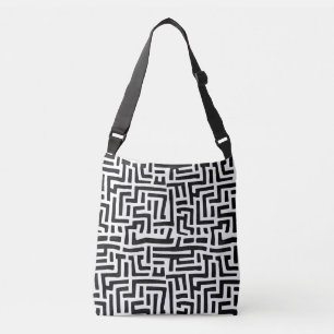 Sac Ajustable Noir et blanc Pop Art Maze Motif