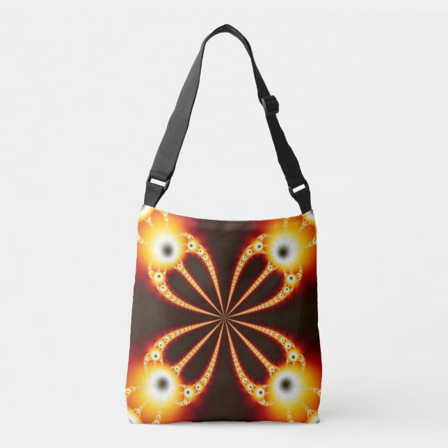 Sac Ajustable Noir et Orange Géométrique (Devant)