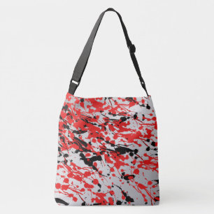 Sac Ajustable Noir et rouge Abstrait éclaboussure et goutte