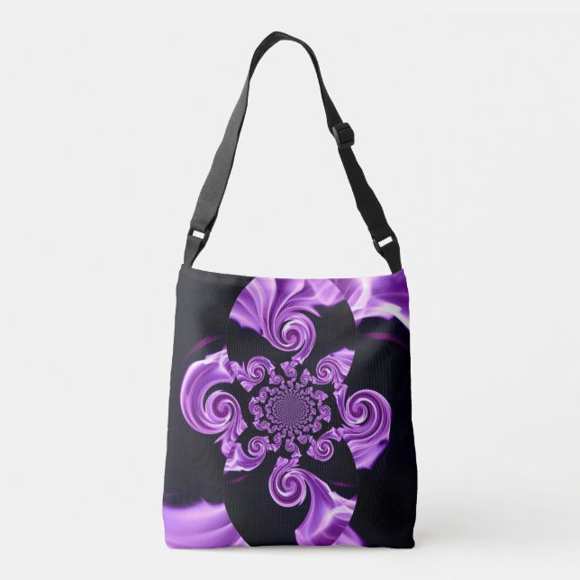 Sac Ajustable Noir lilas d'ornements (Dos)