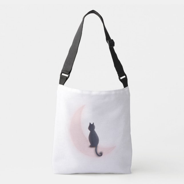 Sac Ajustable Noir sur la lune (Devant)